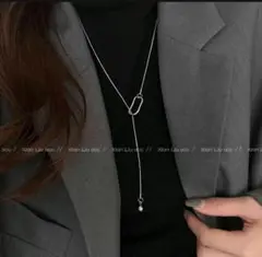 オシャレ♡シルバー・ボールネックレス♡シンプル♡お洒落♡かっこいい♡個性的♡韓国
