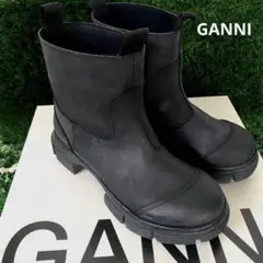 GANNI ☆新品☆ガニー チェルシーブーツ/ブラック黒サイズ37
