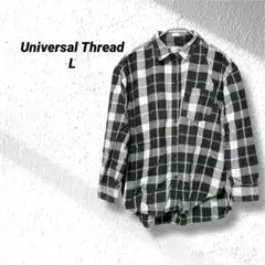 Universal Thread チェック柄長袖シャツ L
