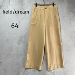 美品✨field/dream/ワイドパンツ/64/麻混 ベルト付き オンワード