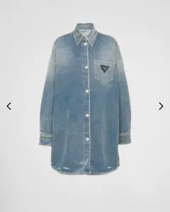 PRADA グラデーションコットンジャケット ジージャン風 38号 プラダ PRADA PRADA デニムジャケット GFB279 1ZAB クロップド丈