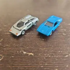 スーパーカーミニカー 2台セット シルバー 青