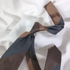 タイユアタイTIE YOUR TIEセッテピエゲシルクビジネスレジメンネクタイ茶