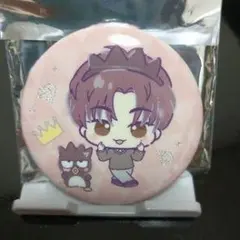キャラクター缶バッジ ピンク 直径7cm