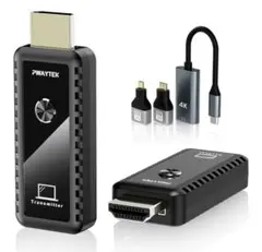 ✨新品未使用✨ワイヤレスHDMI 無線 送受信セット 4台増設可能 拡張モード