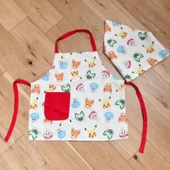 【110cm】ポケモン　エプロン　三角巾　セット♡