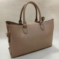LittleChic リトルシック ハンドバッグ ボストン型 ベージュ A4収納
