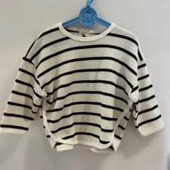 Saboten ストライプ 長袖トレーナー S(90-100)サイズ