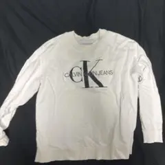 CALVIN KLEIN JEANS ホワイト トレーナー L