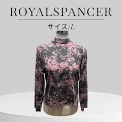 ROYALSPANCER 花柄ハイネックトップス Lサイズ 総柄 カットソー