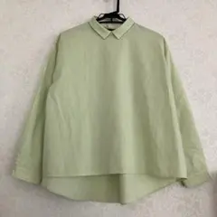 parks コットン100%　ブラウス　M ライムグリーン