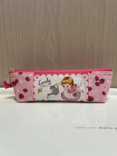 ハンドメイド　スリムペンポーチ　リトルキュートガール　松山敦子さん生地