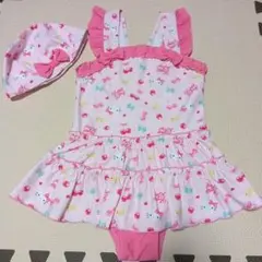 サンリオ　ハローキティ　キッズワンピース水着　帽子付き　120cm