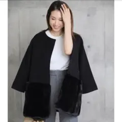 エコファーコート eco fur coat emdot