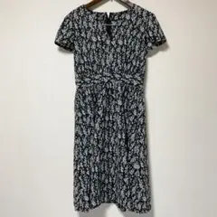【美品】ミツミネ　ワンピース 半袖 花柄 膝下丈 総柄　涼しい　清楚