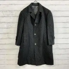 【純毛製】ダークグレー ロングコート メンズ 冬服 人気 通勤 上品 高見え