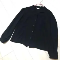 観光葬祭　夏用　ブラウス　礼服　長袖　レース　黒