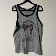 ムエタイ グレー タンクトップ