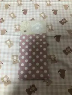 母子手帳ケース ピンク 水玉模様