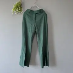 トゥルーロイヤル［M］美品　イタリア製　美脚　薄手　センタープレスワイドパンツ