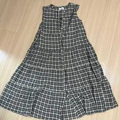 チェックマキシティアードワンピース