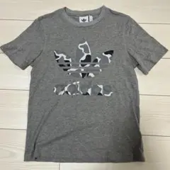 adidas カモフラージュロゴ Tシャツ XS グレー