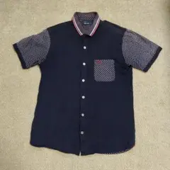 FRED PERRY 半袖シャツ M ネイビー
