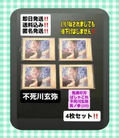 鬼滅の刃 ぱしゃこれ 不死川玄弥 其ノ参 (20)4枚セット‼️