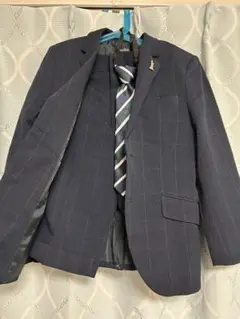 ネイビー ストライプ ブレザー ネクタイ付き