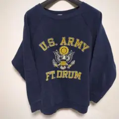 80s ARTEX 80s u.s army　2色プリント　NAVY