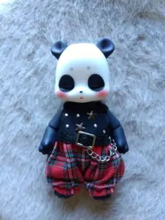 cocoriang kumukuku アウトフィット　チェック柄　パンクテイスト