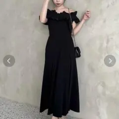 dazzlin 異素材フリルマーメイドワンピース アイボリー dazzlin 異素材フリルマーメイドワンピース オフホワイトM