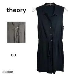 ★美品★theory セオリー ノースリーブ ワンピース パンツ ミニ ブラック