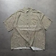 90s RAYON shirt S/S レーヨンシャツ 幾何学模様 古着
