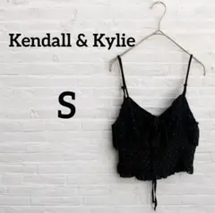 即日発送‼︎Kendall & Kylie【S】 黒シフォンキャミソール ビスチェ