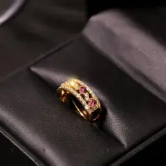 新品☆安心のメルカリ便☆シングル☆ジルコニア☆キラキラ☆バイオレットゴールド☆y
