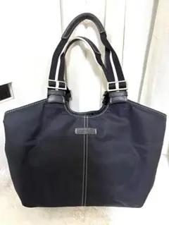 アニエスベー ナイロントートバッグ agnès b. 収納力抜群　ブラック