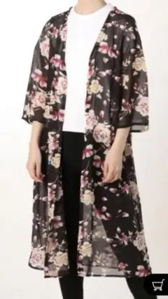 エモダ　花柄ガウン　未使用　定価6578円