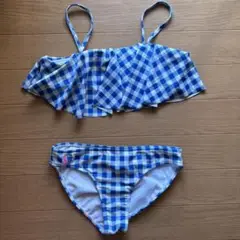 ラルフローレン　キッズ用水着　ブルー系チェック　10歳用