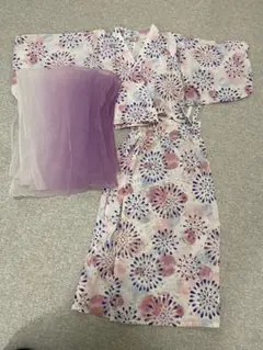 après les cours 花火模様 着物 セット 100cm~