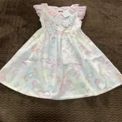 女の子サンドレス　ワンピース110㎝ シェル　ピンク　フリル