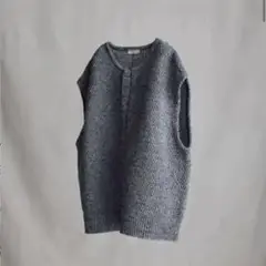 LIDNM GIMA ZIP KNIT VEST リドム ニットベスト
