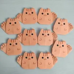折り紙　りす　10匹　秋の壁面飾り☆制作活動にも