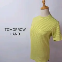 P225トゥモローランド半袖Tシャツカットソーボーダークルーネックコットン綿