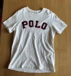 POLO ポロラルフローレン　アーチロゴワッペン　Tシャツ 白　L