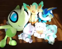 ポケモン　セレビィ・リーフィア・シャワーズ　くま　ぬいぐるみセット