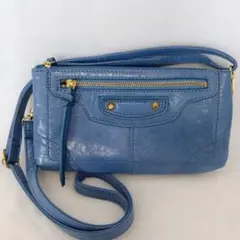 ヴェリココ　ブルー　ショルダーバッグ ゴールド金具