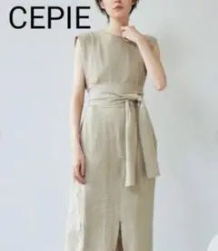 CEPIE ベージュ ノースリーブワンピース