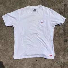 Dickies XL ホワイト Tシャツ ポケット付き