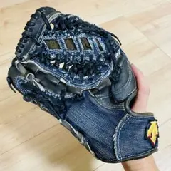 【匿名配送】★激レア★デサント 一般 軟式 グローブ 左投げ 稀少なデニム素材